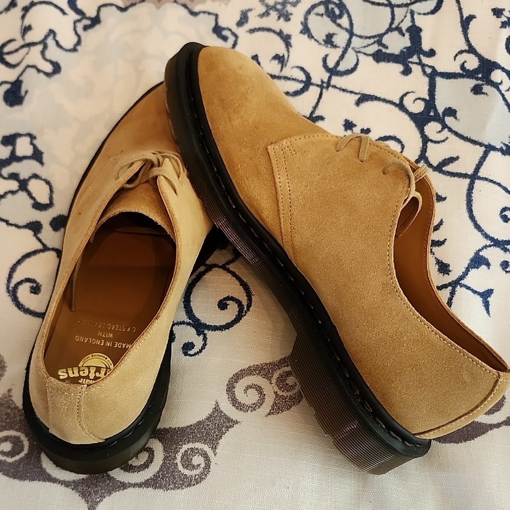 Dr. Martens Classic Tan Suede Oxfords - Picture 3 of 10